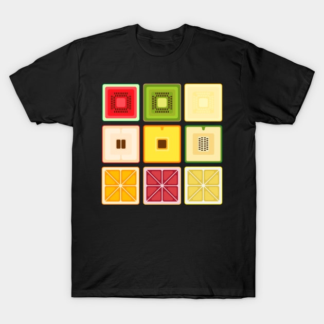 cubic fruits T-Shirt by flyagulaka